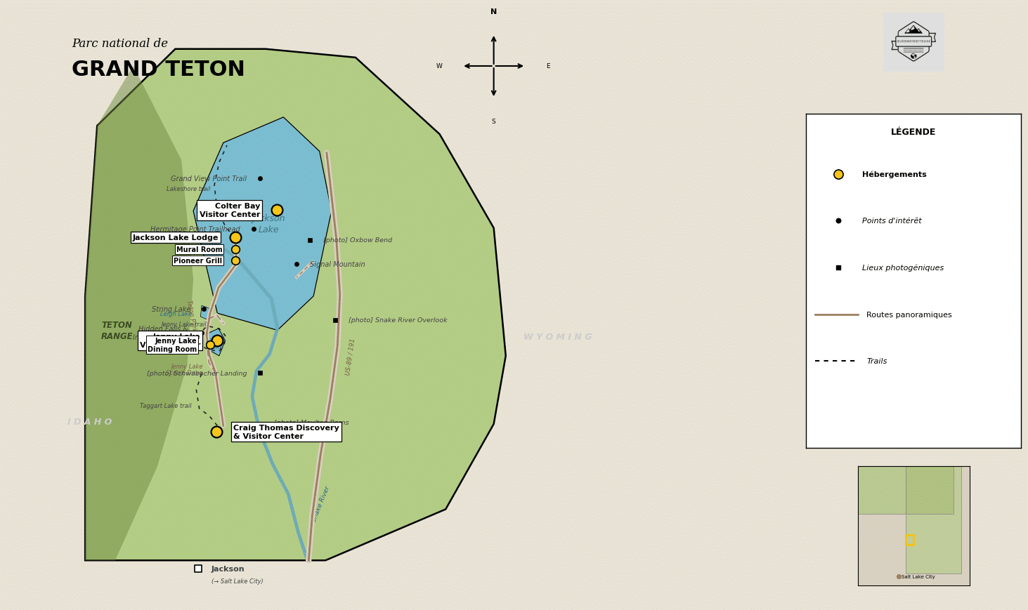 carte grand téton park