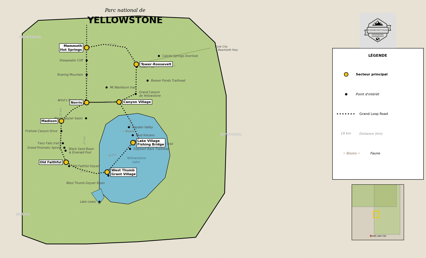 carte yellowstone